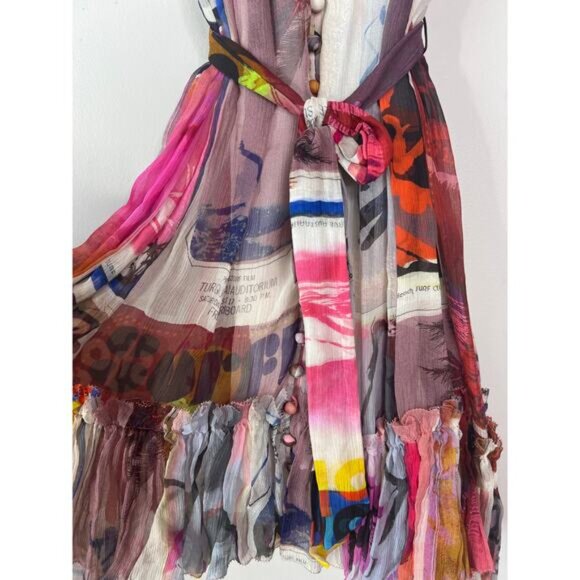 NEW Zimmermann Wavelength Poster Halter High Collar Mini Dress Size: 0 - Picture 7 of 8